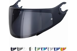 Everalo Visera Casco Compatible con Shark Spartan - Spartan 1.2 - Skwal - Skawal 2 - D Skawal - Pantalla vz160 vz165 Compatible - Pinlock Ready (Negro Oscuro)