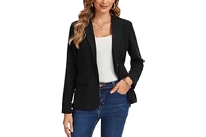 Kyzoeyou Womens Corduroy Blazer Casual Long Sleeve Jacket Notch Lapel Suits with Flap Pockets Outerwear Front Lined Button Blazers