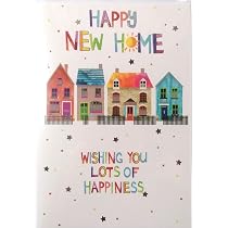 Biglietto Di Natale Tradizionale Piccadilly Greetings - "Our House To Yours" Con Porta D'ingresso - 20,3x15,2 Cm