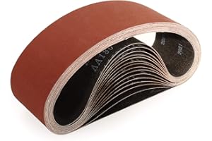 Sruhrak Bandes Abrasifs 75x533 mm-15 Pièces de 320 Grain Bande Ponceuse pour Ponçage et Polissage avec Ponceuse à Bande