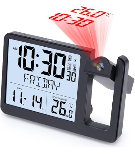 Réveil Radio-piloté La Crosse Technology WT522 Avec Projection - Affichage Température Et Hygrométrie (blanc)