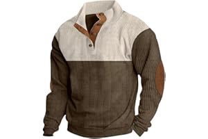 Ryehack Sweat Hommes Pull Top Manches Longues Sweater Velours Côtelé Sweatshirt Léger S-3XL