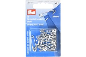 Prym 085441 Épingles de sûreté, 27mm, argenté, 16 pièces, Sliver