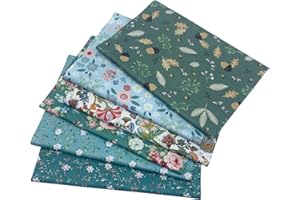 aufodara Tessuti Tessuto Cotone Stoffa Patchwork 6 Pezzi 50x50 cm Cucito Creativo DIY Fatto a Mano (U-B907)