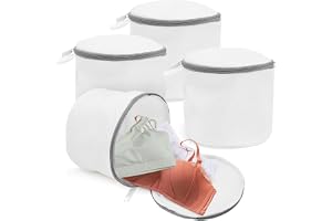 TULEBOLIAN BH tvättväskor 4-pack, 16 x 18 cm delikata tvättväskor för tvättmaskin, nätunderkläder underklädesväska med automatisk lås dragkedja för behåar, strumpor, träningsskor
