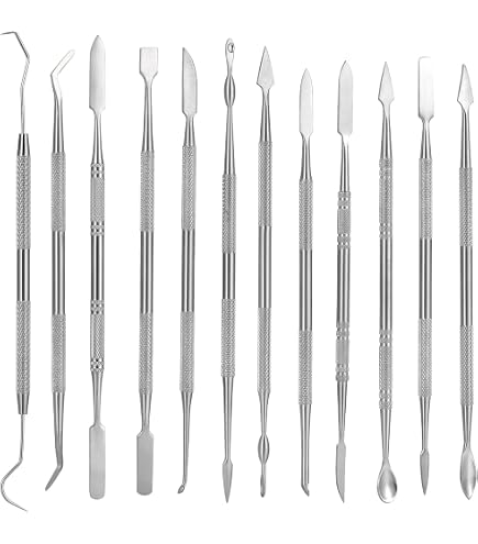 Lot De 4 Grattoirs à Argile En Acier Inoxydable - Outils De Poterie, Sculpture, Texture - Pour Céramique, Pâte Polymère