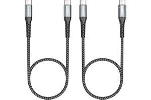 SUNGUY Kabel USB C na USB C, 0.5 m x 2 PD 60 W typ C do szybkiego ładowania do iPada Pro 2020, MacBook Pro 2020, iPad Air 4, Samsung S20 S10 S9, Xiaomi, Huawei, Pixel, Switch itp