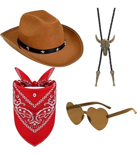 I LOVE FANCY DRESS – Déguisement Cowboy Homme (2 Tailles) – Veste Noire, Chapeau, Nœud Papillon, Bretelles, étui Et Badge