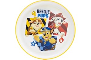 STOR Assiette réutilisable bicolore avec base antidérapante Pat' Patrouille