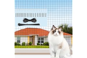 Caiyloxn Cat Net for Balcony, 6 x 3 m, Cat Grid Window, No Drilling, Balcony Net, Cat Protection for Securing Balcony, Windows, Fences