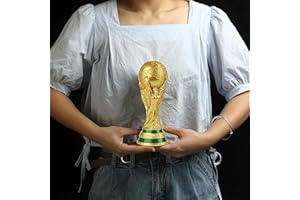 SUSANMAISON 4 tamaños diferentes de réplica de la Copa del Mundo del Campeonato de Fútbol con llavero, regalo coleccionable de fútbol de resina con llavero para fanáticos del deporte, decoración del