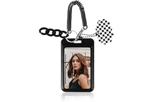 AOZUO Photocard Holder,Fotokartenhalter,Ausweishülle Ausweishalter ID Card Badge Holder für Idol Album Karten Bank Foto Studentenbus Kartenanhänger Schlüsselanhänger Schutzhül