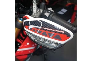 labelbike - Adesivi in Resina 3D Decorazioni e Protezioni di Moto Paramani compatibili con DUCATI HYPERMOTARD 950 SP 2019-2024 - Colore Carbonio Rosso