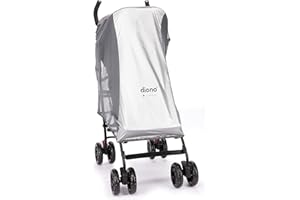 Diono Sun & Insect Net, Sonnen- und Insektennetz für Buggys und Kindersitze, Silber