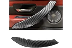 HommyFine Car Door Handle Cover for BMW 3 4 Series F30 3GT F34 F36 2013-2018 Interior Door Handles Replace Cover (Carbon Fiber Black, Left)