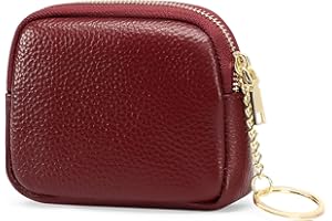 SENDEFN Portmonetka damska z prawdziwej skóry, portmonetka z zamkiem błyskawicznym, mały portfel, mini portfel na monety, gotówkę