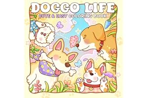 Doggo Life: A Dog-themed Coloring Book for Adults and Teens Featuring Furry Companions in Everyday Life Moments for Relaxation