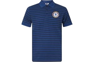 Chelsea Mens Polo Shirt Striped Official Football Gift