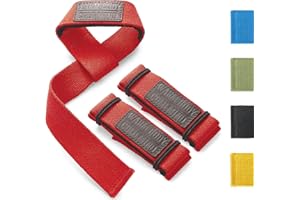 WARM BODY COLD MIND Lasso Lifting Straps - Probado a 350 KG - 3/6mm Neopreno, Correas Levantamiento de Pesas Agarraderas para Halterofilia Powerlifting Gimnasio Fitness Weightlifting, Gym Accesorios