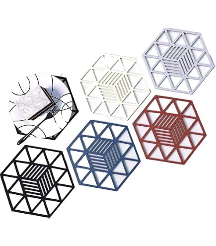 Lot De 10 Tapis De Table En Silicone Résistants à La Chaleur - Dessous De Plat Anti-Dérapants Multicolores
