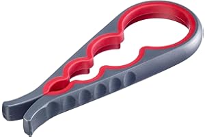 ‎WESTMARK Westmark Glas- und Flaschenöffner/Deckelöffner, Länge: 23 cm, Hochwertiger Kunststoff, Moby Dick, Anthrazit/Rot, 10482270