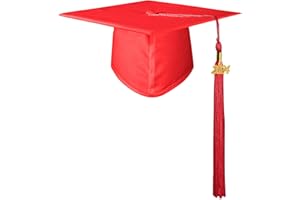 GraduatePro Graduation Cap for Adults 2024 Mortor Board Hat for Academic High School University with Tassel 12 Colors