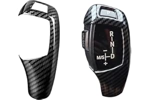 LIANCHEN Schutzhülle Innenausstattung Auto Gangschaltung Kopfverkleidung Abdeckung Gear Shift Knob Cover Trim Auto Carbon Schaltknauf Abdeckung Verkleidung