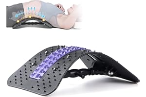 ‎DASKING DASKING Rückenstrecker, Rückenmassagegerät mit Massagezahnrädern, Rückentrainer für Bandscheibenvorfälle, Skoliose, Lendenwirbelstütze, Schmerzlinderung der Muskeln, Haltungskorrektur(Schwarz)