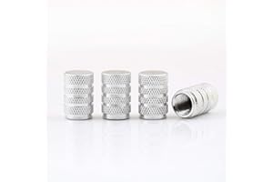 ‎DM AUTOTEILE DM Autoteile Aluminium Auto Ventilkappen 4-er Set versch. Farben mit Dichtung (Silber)