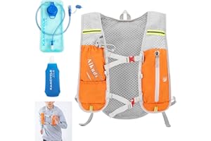 KAMCYCLE Sac d'hydratation ultraléger Sac à Dos de Course Gilet de Course Sac à Dos de Trail, Hydration Pack, vessie d'hydratation 2L, Bouteille d'eau 500ML, pour la Course à Pied