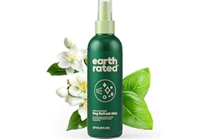 Earth Rated Spray désodorisant pour chien, revitalisant et éliminant les odeurs, parfum pour chien et chiot, pour tous les types de pelage, parfum rafraîchissant de thé blanc et de basilic, 236,8 g