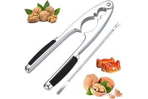 LXYYDS Schiaccianoci Antiscivolo, Acciaio Inox schiaccianoci con Ago di Granchio, Schiaccianoci in Metallo, Noce Pinze, Cracker Sheller, per Noci, mandorle, nocciole, Frutti di Mare