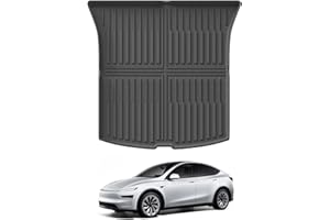 GAFAT Nuevo Tesla Model Y 2025 Alfombrilla de Maletero, Tesla Model Y Juniper 2025 2026 Alfombrillas TPE Todo Tipo de Clima, Borde Alto, Escaneo 3D Original, Esteras Plegables, Model Y 2025 Accesorios