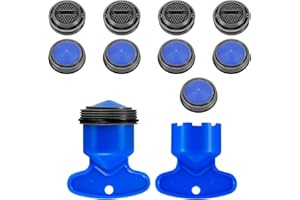 QUIIEOSKIA 8 Stk Perlatoren für Wasserhähne, M24 Strahlregler, Wasserhahn Bubbler, Einsatz Wasserhahn Filter, Mischdüse Luftsprudler, Wasserhahn Sieb, mit 2 Stk Perlator Schraubenschlüssel
