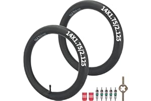 WEIYINGSI Chambre à air de Vélo 14 Pouces 14x1.75/2.125 Chambre à air avec Valve Schrader 32 mm Compatible avec 14x1.75 14x1.95 14x2.0 14x2.125 La Plupart des Chambres à Air de Vélo pour Enfant