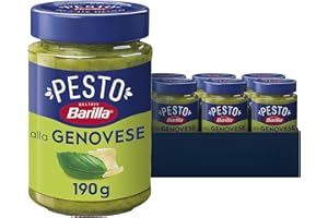 Barilla Pesto alla Genovese – Authentic Italian Pesto Pasta Sauce with Fresh Basil & Parmesan Cheese – Bulk Pack of 12 x 190g Jars