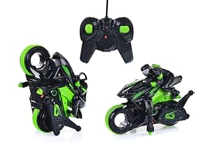 Generico Moto Radiocomandata per Bambini che Impenna Moto con Pilota Telecomandata Radiocomandata Sprint con Impennata e Evoluzoni 360 gradi Motocicletta Acrobatica Drift 360° Spinning Action