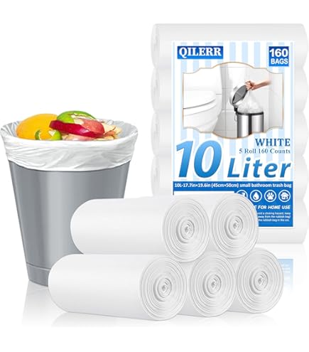Teivio 5 Liter Small Bin Bags 120 Counts Pedal Bin Liners Thick Plastic - View #3
