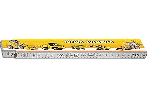 Birsppy Schaeffer-Marketing (550004) ZOLLSTOCK! Witziger Kinder Gliedermaßstab/Meterstab 2 Meter mit Motiv Bagger - EIN lustiges Geschenk für Mädchen und Jungen.