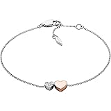 Fossil Bracciale Da Donna Motivi Vintage, 16,5 Cm + 0,4 Cm Bracciale In Acciaio Inossidabile, JF03095998