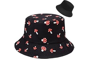 XYIYI Cute Bucket Hat Beach Fisherman Hats for Women, Reversible Double-Side-Wear