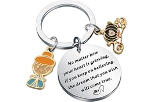 AKTAP Inspirational Gift Fairy Tale Princess Inspired Keychain Fairy Tale Jewelry Cartoon Princess Gift