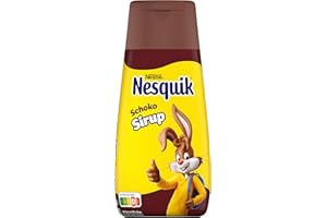 Nestlé NESQUIK, syrop czekoladowy, udoskonalony: jako topping na napoje i desery do mieszania w mleku, do pysznej czekolady, 1 x 300 ml