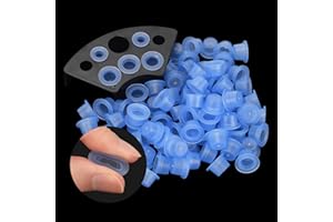 ATOMUS 300pcs Silicone Tattoo Ink Cups Medium Tattoo Pigment Cups Makeup Tattoo Accessories Organiser Plastic Tattoo Tool Holder