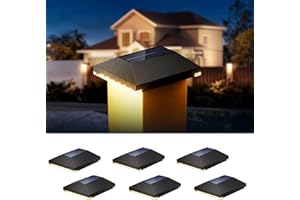 ‎JACKYLED JACKYLED Solar Post Cap 7 x 7 8 x 8 9 x 9 10 x 10, Solar Post Caps IP65 Waterproof for Fence Posts for Wooden Post Platform, Garden (Pack of 6)