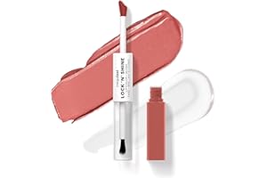 Wet n Wild Megalast Lock n' Shine, Dual-Ended Lip Color and Clear Gloss, Vitamin E and Jojoba Oil Enriched Formula, Nude Illusion Shade