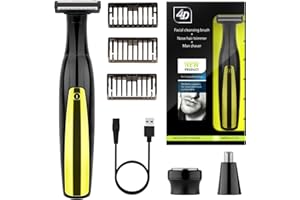 CKCLR Recortador de Barba Recargable con 3 Peines, IPX6 Impermeable 3 in 1 Depiladora Corporal Hombre, Máquina de Cortar Pelo Regalos para Hombre, Kit de aseo de barba, Depiladora Corporal(Black)