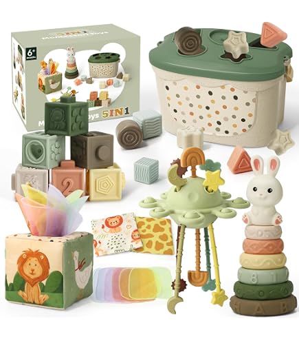Juguete Montessori De Cuerdas De Tracción Para Bebés – Sensorial Y Portátil, Ideal Para Viajes Y Motricidad Fina (Rosa)