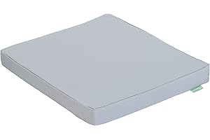 Gardenista Coussin de siège d'extérieur pour meubles en rotin | résistant à l'eau, confortable et léger pour meubles de jardin | Doux et durable (56 x 52 x 6 cm (coussin de siège), gris)