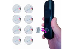 B BachVibes Kit di Supporti magnetici per Telecomando, Telefono, Router, Ciabatte elettriche e organizzatore di telecomandi TV da Parete Senza Foratura. (Bianco_8)